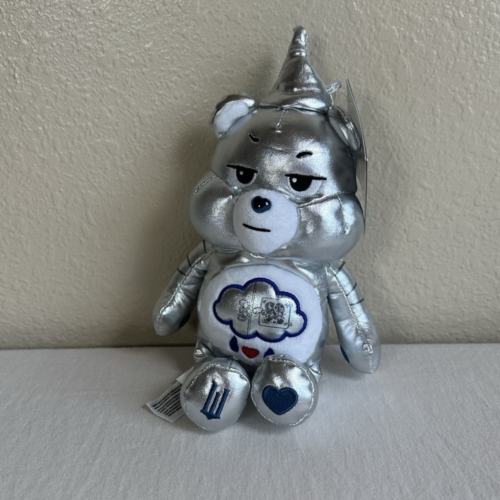 Care Bears x Wicked Plush Grumpy Bear the Wicked Tin Man 9" Collectible Silver